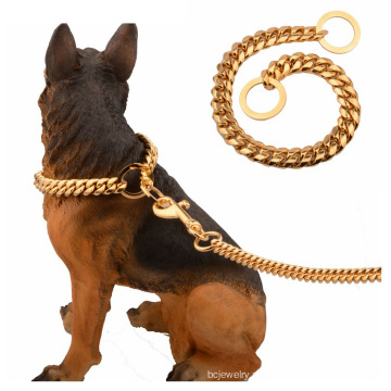 Factory Drop Shipping Gold Gold 14mm Bully Acessórios para cães